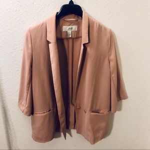 Dusty Pink Oversized 3/4 Sleeve Blazer